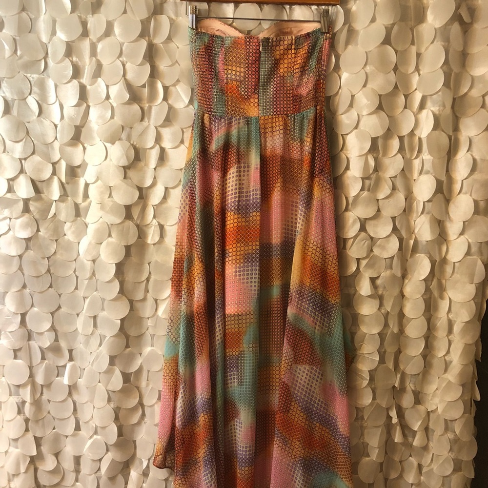 Guess High And Low Multi Color Maxi Dress - image 3
